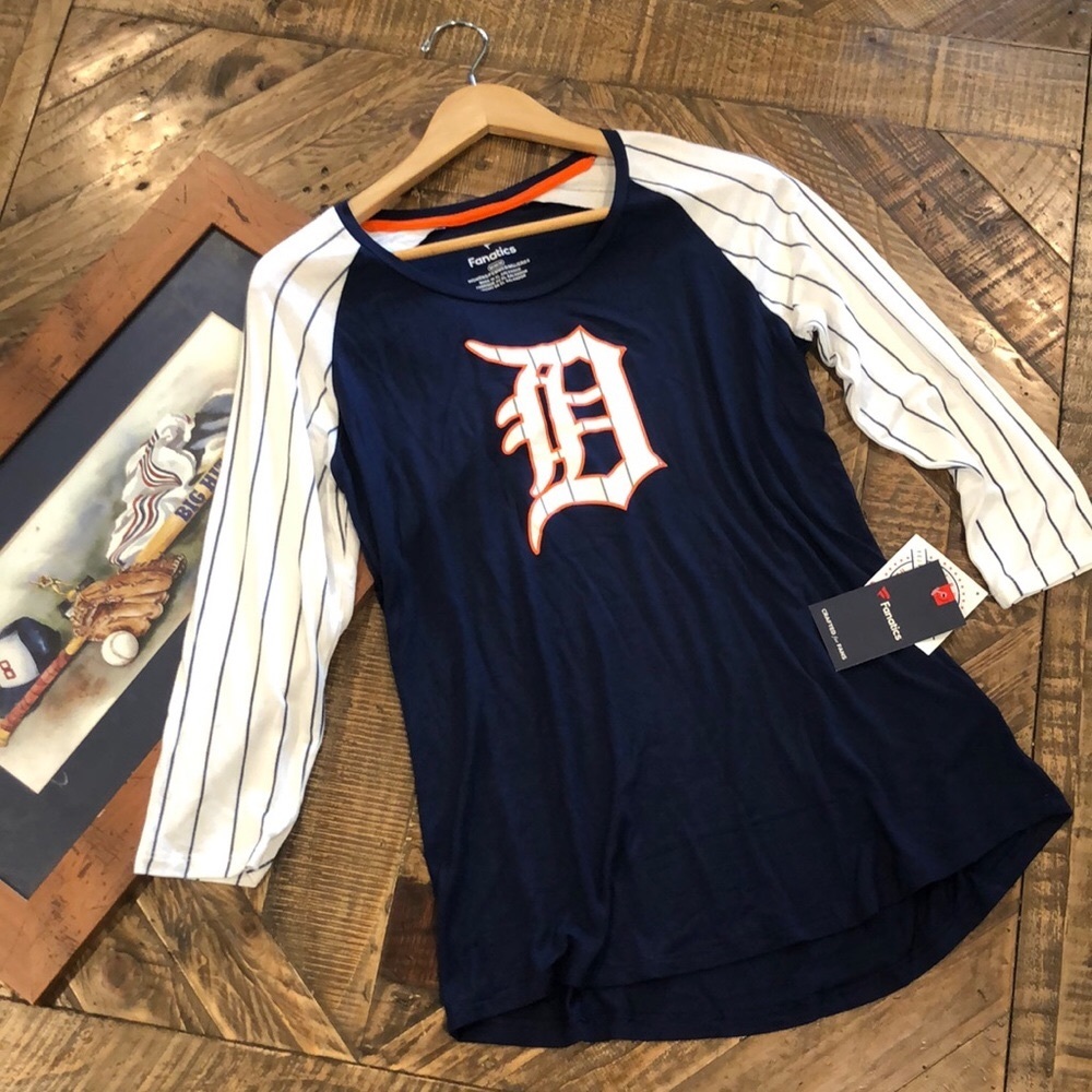 🔥3$20!Fanatics Detroit Tigers Pinstripe Tee